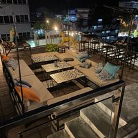 comfy seating for cocktails and friends  at Balin Roofgarden in Sandakan