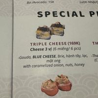 Cheese sushi (not VEGAN) but delicious!   at SushiLAB in Hanoi