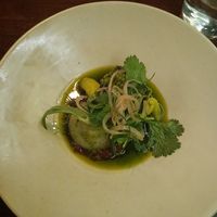 Eggplant and zucchini main dish at Maha Restaurant in Melbourne