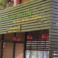 All vegan ‘plant-based’ food, vegan smoothies and vegan shop items in the vegan food shop.  at Tawanthong Restaurant and Shop in Khon Kaen