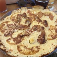 Veganer Pfannkuchen mit Äpfeln und Bananen  at De Stapelbakker - Mariënwaerdt in Beesd
