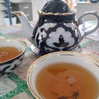 Black tea at Art Cafe Norgis in Samarkand