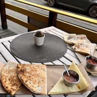 Vegan queasadillas  at Papas Cantina in Prague