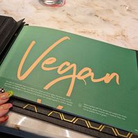 vegan menu at Heavenly Desserts in Bath