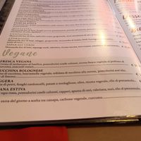 Menu vegan pizza 4 type at Sapori di Casa in Bologna