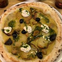 crema di porri, patate, funghi, olive, ricotta vegetale   at Sapori di Casa in Bologna
