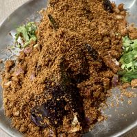 Dry stuffed eggplant  #Veganuary at Namaste Nola in New Orleans