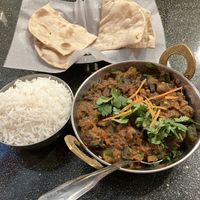 Bhindi Masala (stir fried okra with onions, herbs & sauce). I appreciate the effort that went into preparing this dish. However, it didn’t quite suit my taste preferences. at Aroma Indian Cuisine in Bloomington