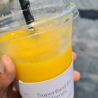 Thai mango fruit smoothie at The BerrySpot - Esplanade in Central Singapore