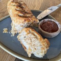 Very tasty vegan sausage roll.  at Little Collins CBD  in Dublin