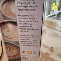 sign  at Seed Cafe in North West London