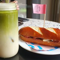 Sandwich + Iced Matcha Latte at Bakery Bakery  - ThreeOfive in Zurich