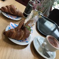 Our filled croissants and drinks    at Bakery Bakery  - ThreeOfive in Zurich