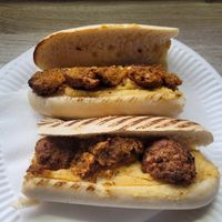 Falafel and Hummus Panini #Veganuary at Pier Pavillion Tea Room in Bangor