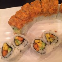 tempura satsu & mango maki.  at Hamachi Sushi Bar in Chicago