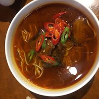 Spicy noodle soup - GET THIS!!! at Zǎozǐ Shù - Vegetarian Life Style - JiangNing in Shanghai