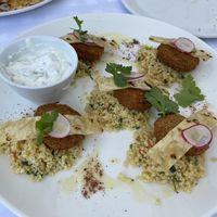 Couscous and falafel   at Ouzeri  in Sane