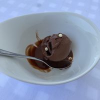 Vegan chocolate ice cream   at Ouzeri  in Sane