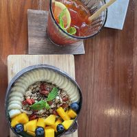 Cliff Bowl 220 THB, iced Thai Lemon tea   at TAN HOSTEL x CAFE in Ao Nang