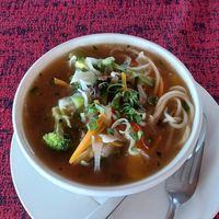 Veg tukpha, delicious at Dunes Restaurant in Mandrem