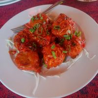 Spicy Veg Momos at Dunes Restaurant in Mandrem