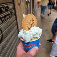 Mint choc chip and mango at Gelato Fantasy Castello in Venice