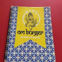 The menu at Om Burger Rincon Vegetariano in Zacatecas