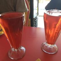 Pomegranate drink 💜 at Om Burger Rincon Vegetariano in Zacatecas