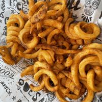 Curly fries   at Bubbakoo's Burritos in Orlando