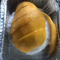 Mango with sweet coconut sticky rice   at Vegan Thai - Cloud Kitchen in New York City
