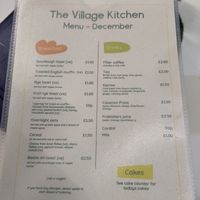 Menu 1 at The Village Kitchen in Market Harborough