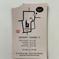 Directions  at Bistrot and Chocolat in Strasbourg