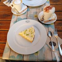 Lemon tarte and almond orange ball at Bistrot and Chocolat in Strasbourg