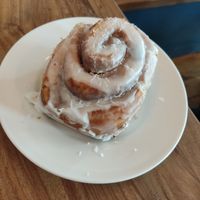 Cinnamon bun (£3 GBP) at Harry's at 387 in Belfast