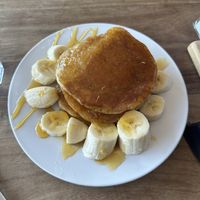 Pancakes syrup  banana    at Harry's at 387 in Belfast