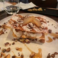  Mille-feuille with almond crème, one of the best vegan desserts we have ever tasted.  at 1910 in Degania Alef
