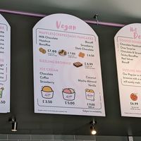 Vegan menu in scooperb at Scooperb in Watford