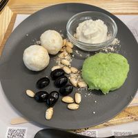 Japanese matcha and soy cream dessert  at Genmai Cafe in Osaka
