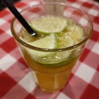 homemade mango lemonade at NonGlutén Pizzéria  in Budapest
