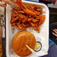 Vegan burger at This Place Doesn't Need A Name in Riga