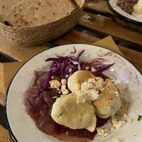 Culurgionni con remolacha  at ARUTAS Bistrot and Cocktail Bar in La Maddalena