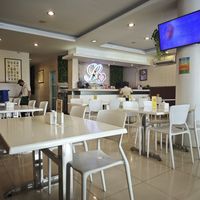 Inside the restaurant at Loving Hut in Medan