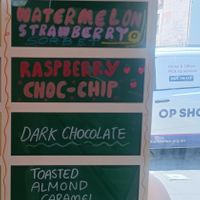 Vegan menu at Luther's Scoops in Brunswick