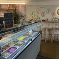 Cute, cozy, stylish little veg’friendly oriental place serving mostly takeout with some seating.  at Za Zaa - Spalen in Basel