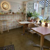 Cute, cozy, stylish little veg’friendly oriental place serving mostly takeout with some seating.  at Za Zaa - Spalen in Basel