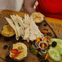 Humous platter at Wild Vegan in Ubud