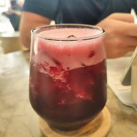 Raspberry hibiscus tea #Veganuary at Grounded  in El Nido