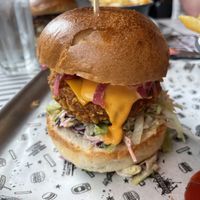 Harlem Fake burgerr  at Fat Hippo in York