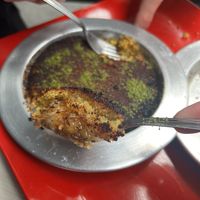 Sooo gooey and we got to see the vegan cheese as well  at Abu Ghoush Künefe in Istanbul