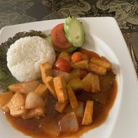 Sweet and sour tofu   at Patthaya Thai in Viana Do Castelo